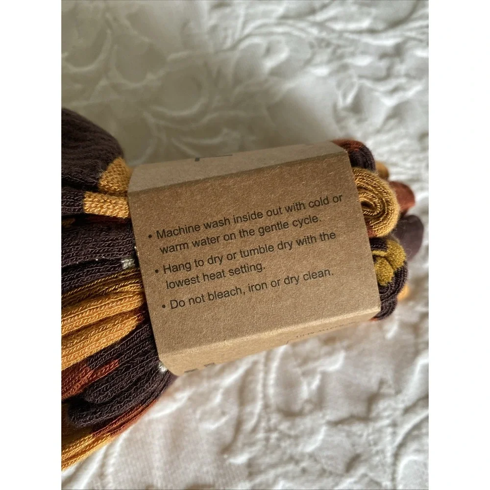 7BigStars Kingdom Women Bamboo Diabetic Fall Pattern Quarter‎ Socks M 4 Pack